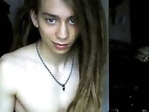 Cute long-haired femboy gets BBC-free gay tube