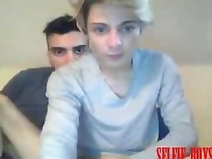Blonde Twink Takes His BFs Cock