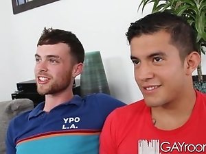 HD GayRoom Cute guy get fucked by a straight