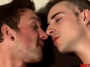 Two sexy gay lovers have fun